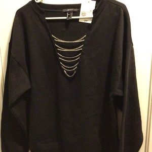 Forever 21, black with faux crystal